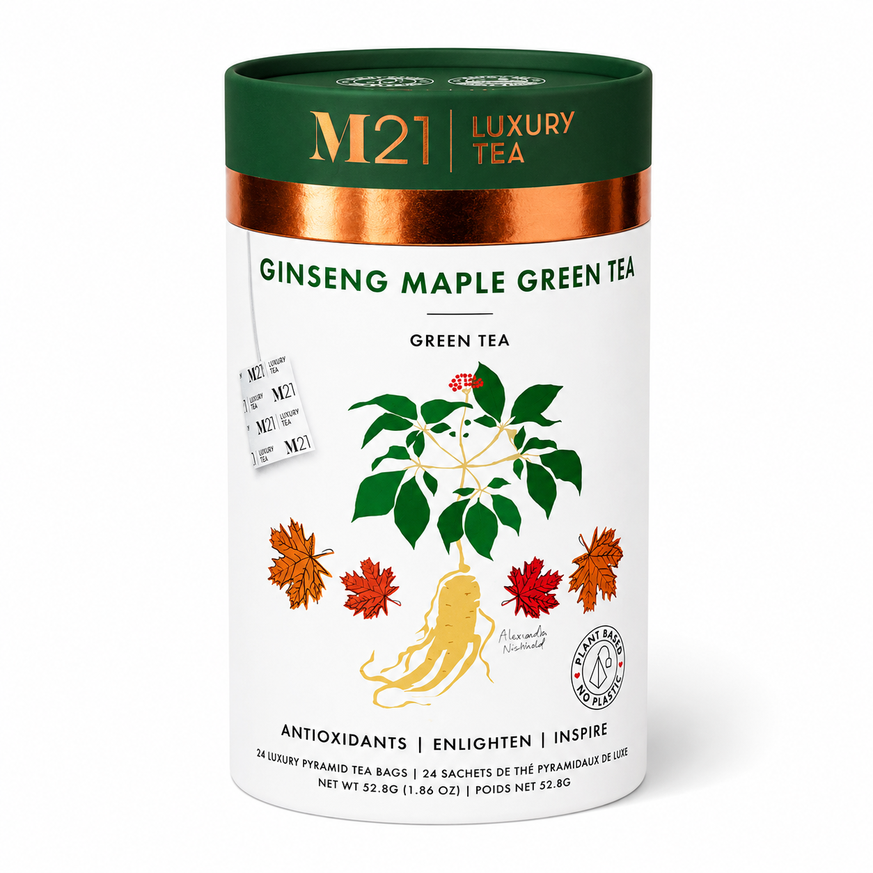 Maple Ginseng Luxury Green Tea | Canadian | 24ct