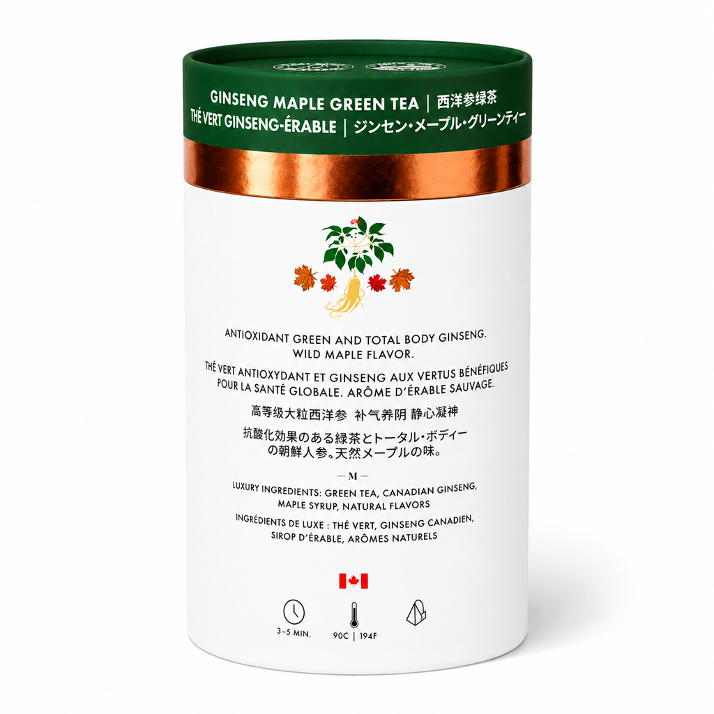 Maple Ginseng Luxury Green Tea | Canadian | 24ct